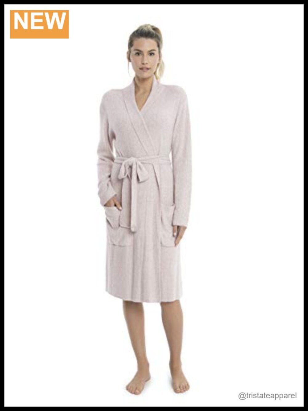CozyChic Lite Ribbed Robe Shawl Collar Soft Knit Sleepwear